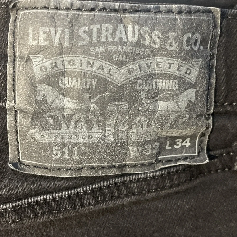 Levi's Mens 511 Slim Fit Jeans  Faded Black Denim  Size 32x34  Cotton Stretch